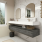 Madeno 84" Double Faucets Modern Floating Bathroom Vanity