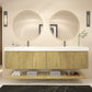 Karina 84" Fluted Double Sink Floating Bathroom Vanity with Integrated Sink