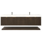 Karina 84" Fluted Double Sink Floating Bathroom Vanity with Integrated Sink