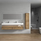 Madeno 84" Double Faucets Modern Floating Bathroom Vanity