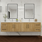 Arezzo 84" Solid Wood Double Sink Floating Bathroom Vanity