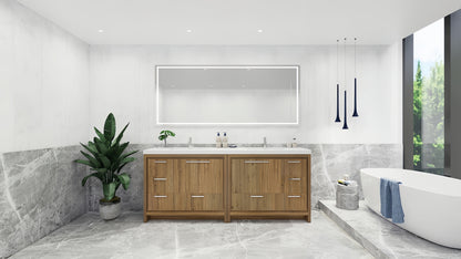 Lucia 84" Double Sink Classic Freestanding Bathroom Vanity