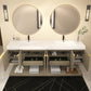 Karina 84" Fluted Double Sink Floating Bathroom Vanity with Integrated Sink