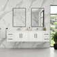 Arezzo 84" Solid Wood Double Sink Floating Bathroom Vanity