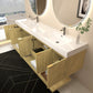 Karina 84" Fluted Double Sink Floating Bathroom Vanity with Integrated Sink
