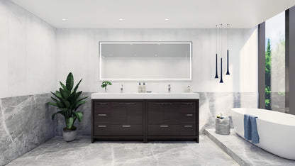 Lucia 84" Double Sink Classic Freestanding Bathroom Vanity