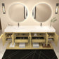 Karina 84" Fluted Double Sink Floating Bathroom Vanity with Integrated Sink