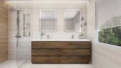 Anderson 84” Double Sink Freestanding Modern Bathroom Vanity