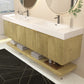 Karina 84" Fluted Double Sink Floating Bathroom Vanity with Integrated Sink