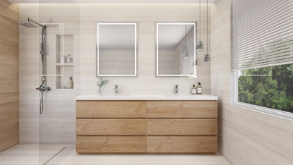 Anderson 84” Double Sink Freestanding Modern Bathroom Vanity