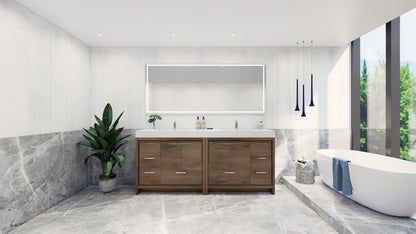 Lucia 84" Double Sink Classic Freestanding Bathroom Vanity