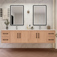 Arezzo 84" Solid Wood Double Sink Floating Bathroom Vanity