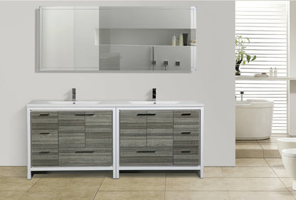 Lucia 84" Double Sink Classic Freestanding Bathroom Vanity