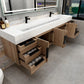 Boreal 84" Double Sink Floating Bathroom Vanity