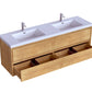 Erba 84" Double Sink Floating Bathroom Vanity