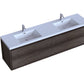 Erba 84" Double Sink Floating Bathroom Vanity