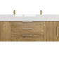 Boreal 72" Double Sink Floating Bathroom Vanity (Middle Drawers)