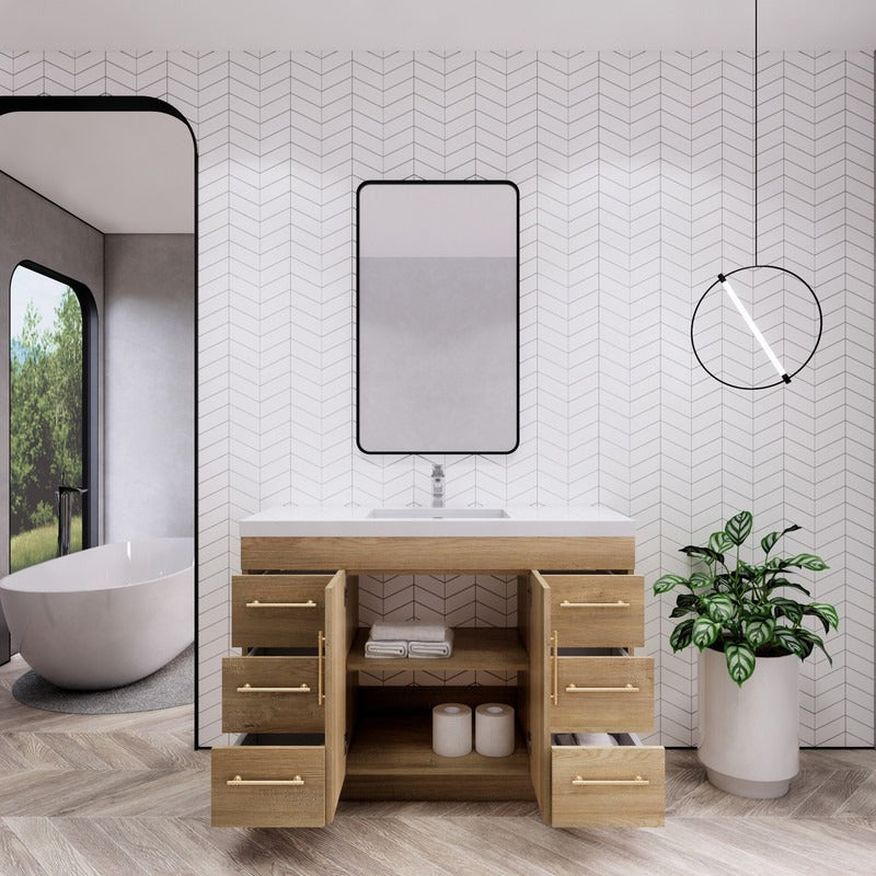 Aqua 48” Single Sink Freestanding Bathroom Vanity