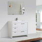 Lucia 42" Classic Freestanding Bathroom Vanity (Left Drawers)