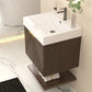 Karina 24" Fluted Floating Bathroom Vanity with Integrated Sink