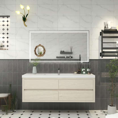 Elysia 60" Single Sink Floating Bathroom Vanity