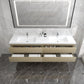 Amber 84“ Double Sink Floating Bathroom Vanity
