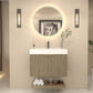 Karina 30" Fluted Floating Bathroom Vanity with Integrated Sink