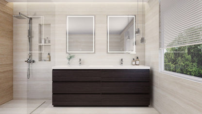 Anderson 84” Double Sink Freestanding Modern Bathroom Vanity