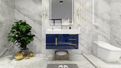 Boreal 36" Floating Bathroom Vanity (Right Drawers)