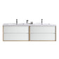 Fiora 84" Double Sink Floating Bathroom Vanity