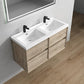 Fiora 48" Double Sink Floating Bathroom Vanity