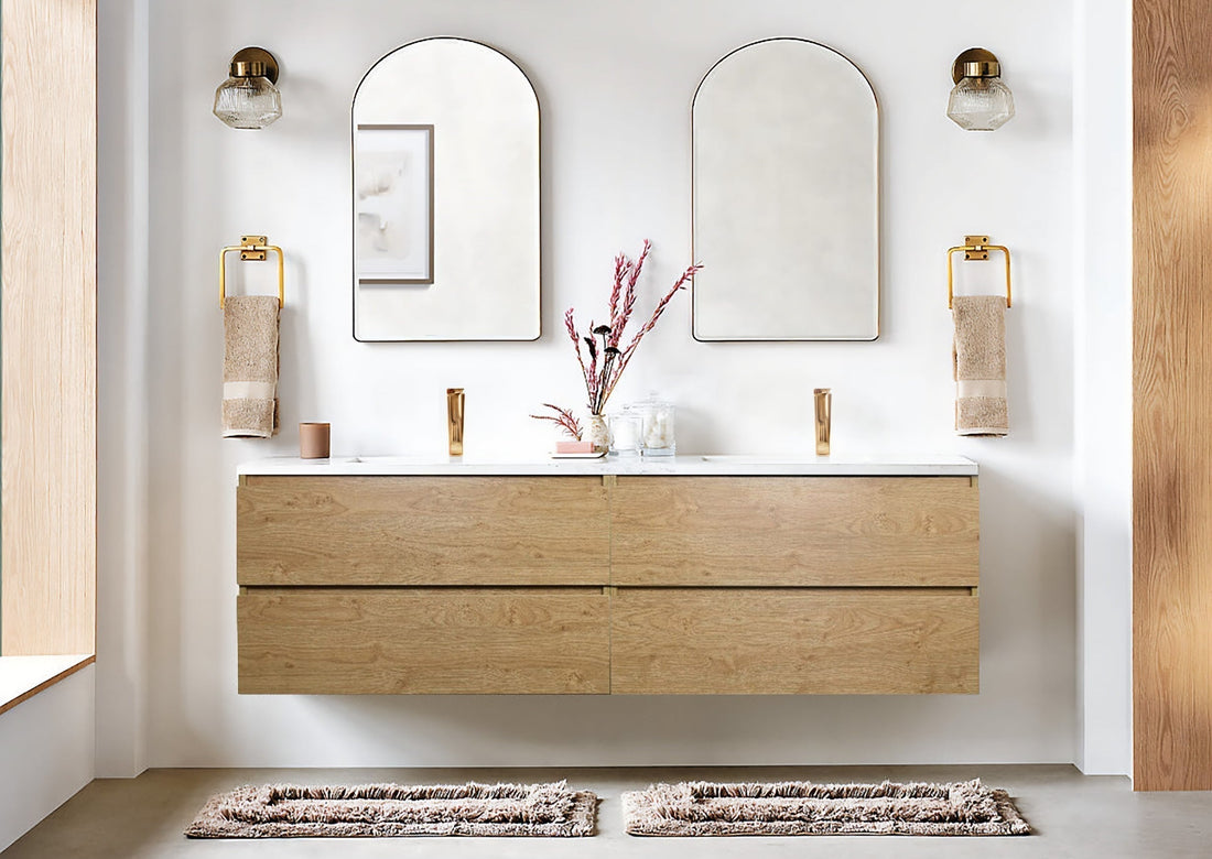 Anderson 84“ Double Sink Floating Bathroom Vanity