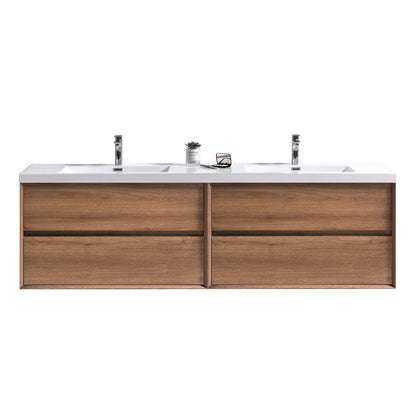 Fiora 84" Double Sink Floating Bathroom Vanity