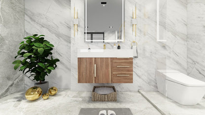 Boreal 36" Floating Bathroom Vanity (Right Drawers)