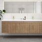 Aqua 72“ Double Sink Floating Bathroom Vanity