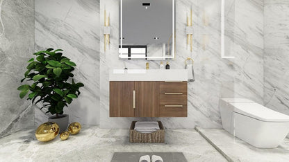 Boreal 36" Floating Bathroom Vanity (Right Drawers)