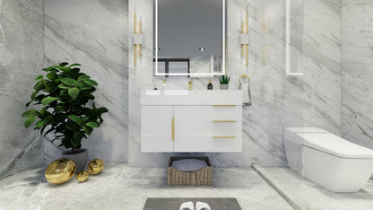 Boreal 36" Floating Bathroom Vanity (Right Drawers)